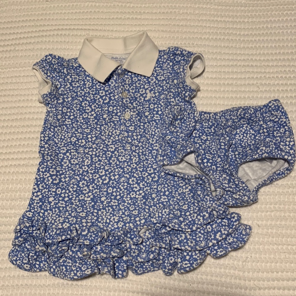 Ralph Lauren 9 Months Baby Girl Ruffle Dress